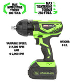 OEMTOOLS 24481 Heavy Duty 1/2in. Drive Li-ion Impact Wrench Additional Image 3