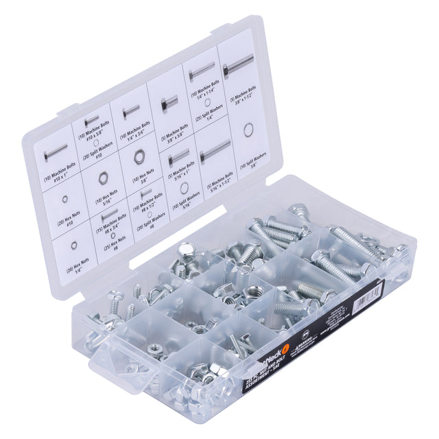 GreatNeck 68234 255-Piece Nut and Bolt Assortment, SAE, Silver Main Image