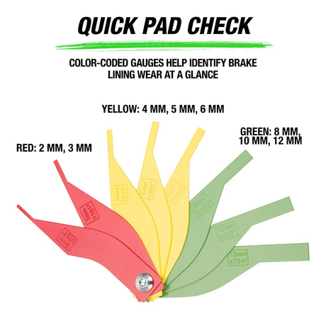 OEMTOOLS 25266 8 Piece Manual Brake Gauge Set Additional Image 1
