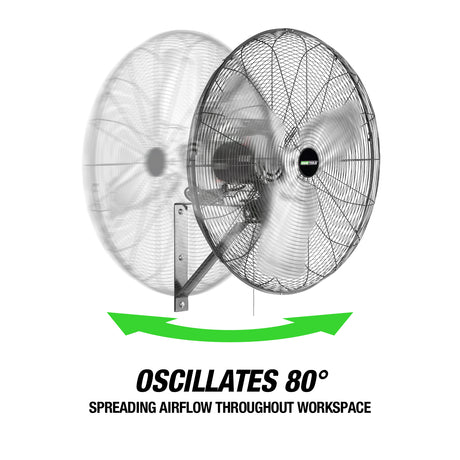 OEMTOOLS OEM24893 24 Inch Outdoor Oscillating Wall Mount Fan Additional Image 3