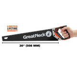 GreatNeck 74004 20 Inch Aggressive Tooth Handsaw w/ Aluminum Frame Composite Handle Additional Image 1