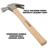 GreatNeck M13C Curved Claw Hammer (13 Oz.) with Hardwood Handle Additional Image 4