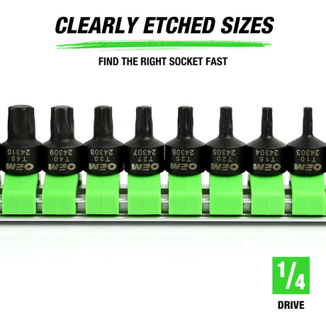 OEMTOOLS 24293 13 Piece 1/4in. Drive Stubby Star Socket Driver Set Additional Image 1
