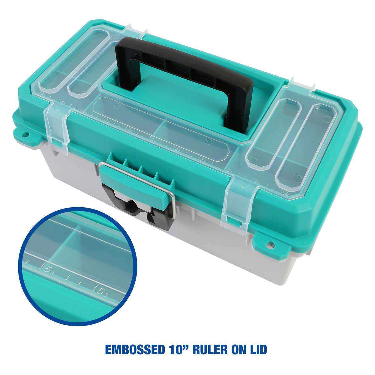 Sheffield 12671 13in. Tackle Box-Teal/Gray Additional Image 3