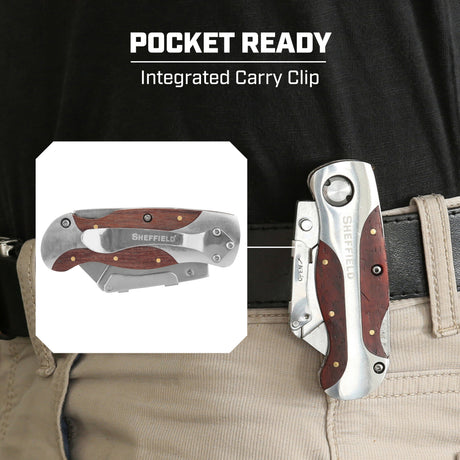 Sheffield 12122 Premium Folding Lock Back® Utility Knife Additional Image 5