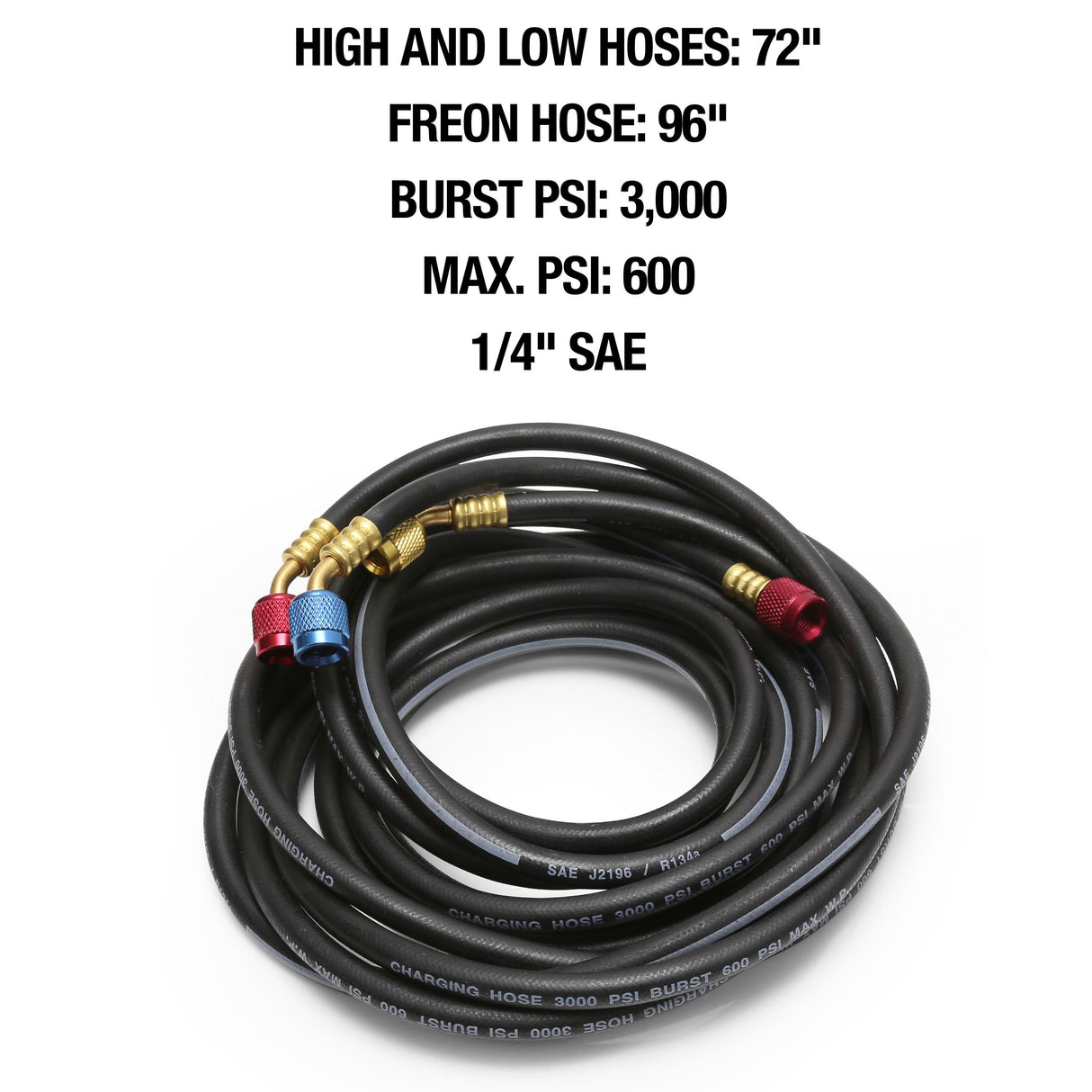 OEMTOOLS 27230 1/4in. SAE Hose Set Additional Image 1