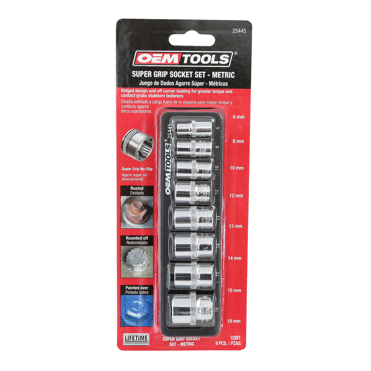 OEMTOOLS 25445 3/8in. Drive Super Grip Socket Set - Metric Additional Image 6