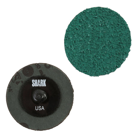 Shark Industries 12613 2in. Green Zirconia Twist-Lock Mini Grinding Discs, 36 Grit, 25 Pk. Main Image