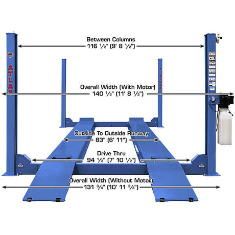 Atlas Equipment Platinum PVL14 14,000 Lb. 4-Post Lift Additional Image 5