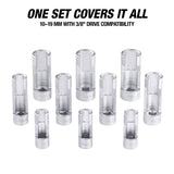 OEMTOOLS 24040 10-Piece Flare Nut Socket Set Additional Image 4