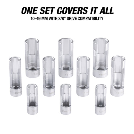 OEMTOOLS 24040 10-Piece Flare Nut Socket Set Additional Image 4