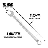 OEMTOOLS 22015 12mm Combination Wrench (Metric) Additional Image 2