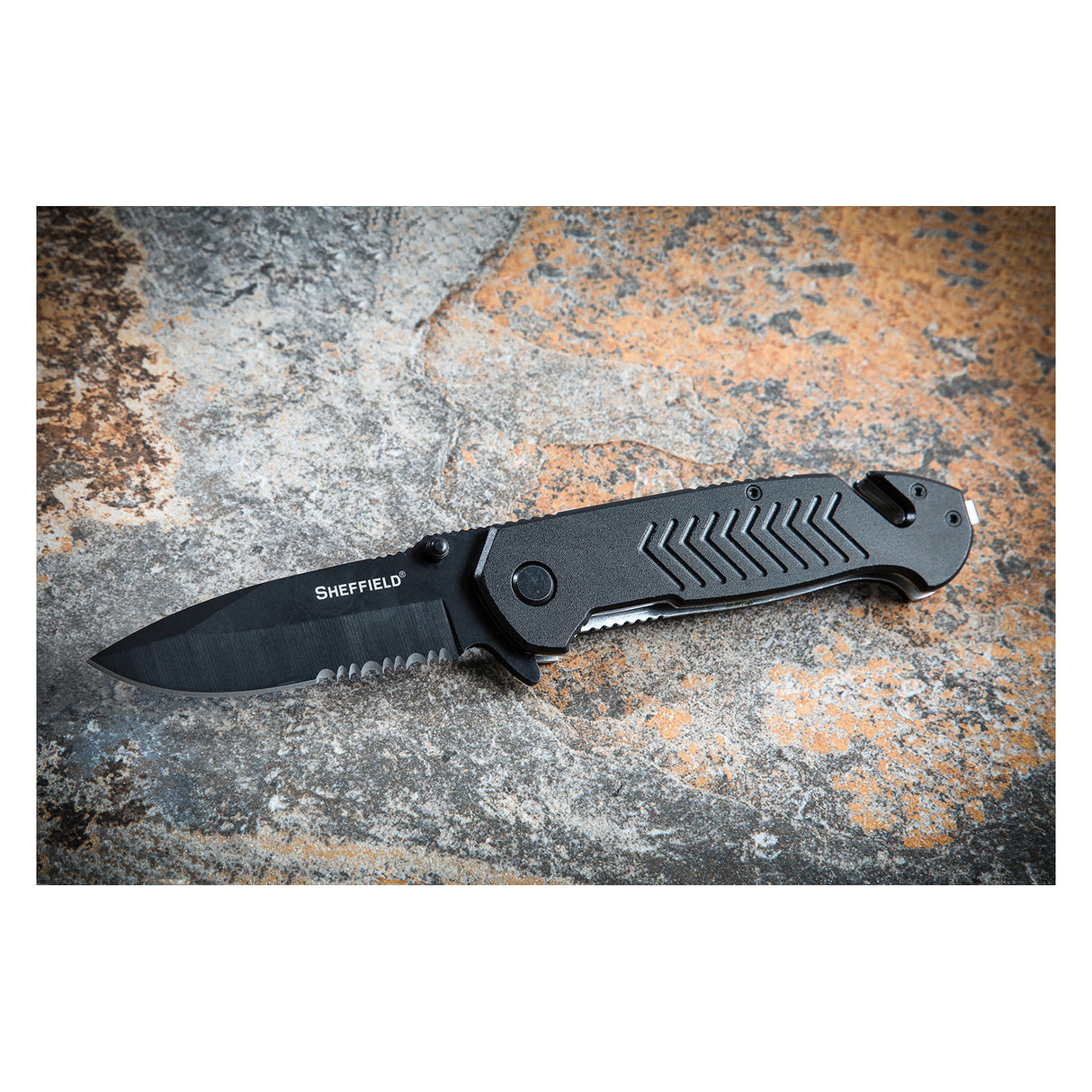 Sheffield Alloy Series 12870 Moab 3.5in. Auto Emergency Folding Knife Additional Image 6