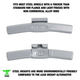 OEMTOOLS 23284 2.5 Oz. T Style Steel Wheel Weight - 1 Box of 25 Additional Image 1