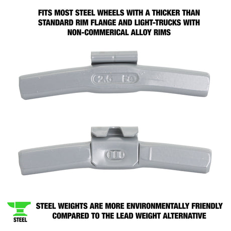OEMTOOLS 23284 2.5 Oz. T Style Steel Wheel Weight - 1 Box of 25 Additional Image 1
