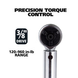 GreatNeck MATW1 3/8 Drive Click Style Torque Wrench (120-960 In/Lb.) Additional Image 1
