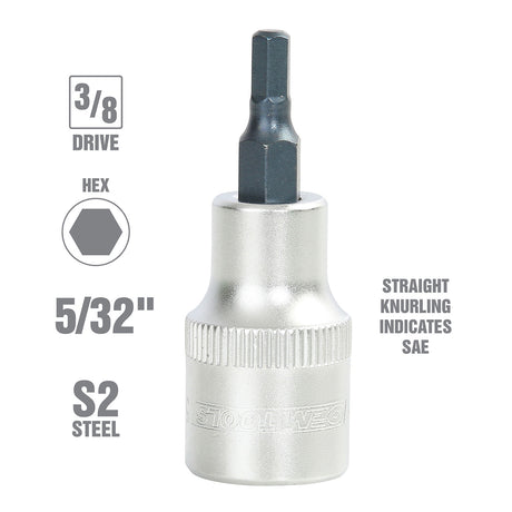 OEMTOOLS 22861 3/8 Inch Drive Hex Bit Socket (5/32 Inch) Additional Image 1