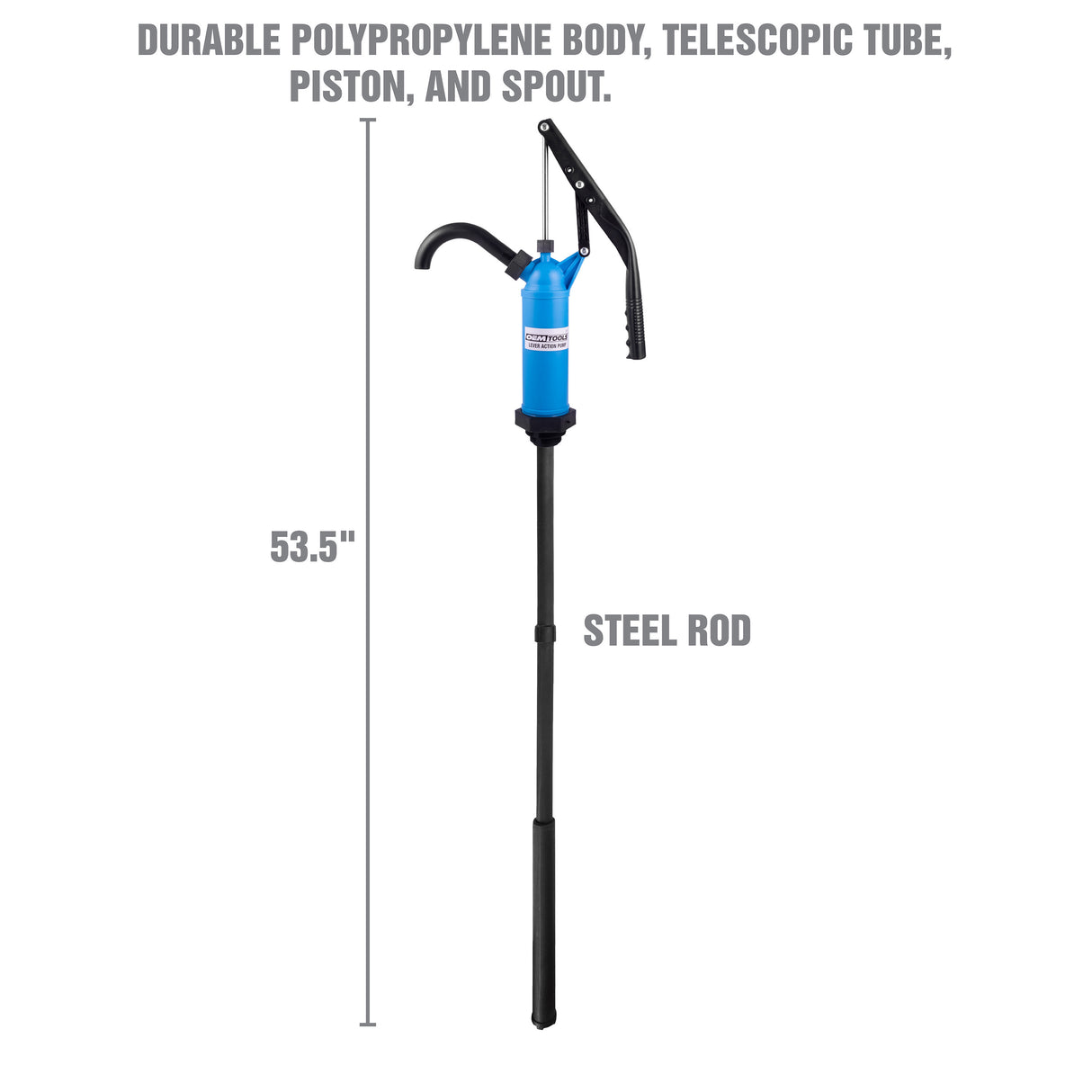 OEMTOOLS 24471 Lever Action Barrel Pump - Polypropylene Additional Image 4
