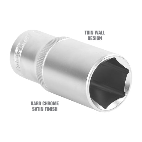 OEMTOOLS 22428 1/2 Inch Drive 6 Pt. Deep Wall Socket (1 Inch) Additional Image 2