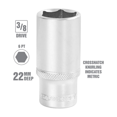 OEMTOOLS 22336 22 mm 3/8 Inch Drive Deep Socket Additional Image 1