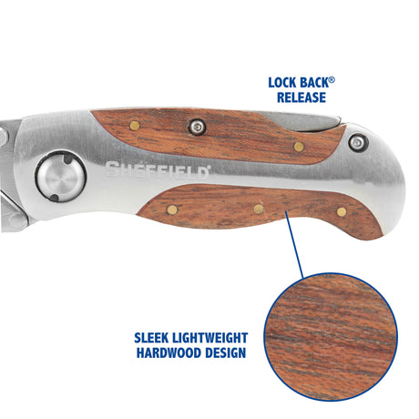 Sheffield 12525 Premium Folding Lock Back® Utility Knives - 2 Pack Additional Image 4