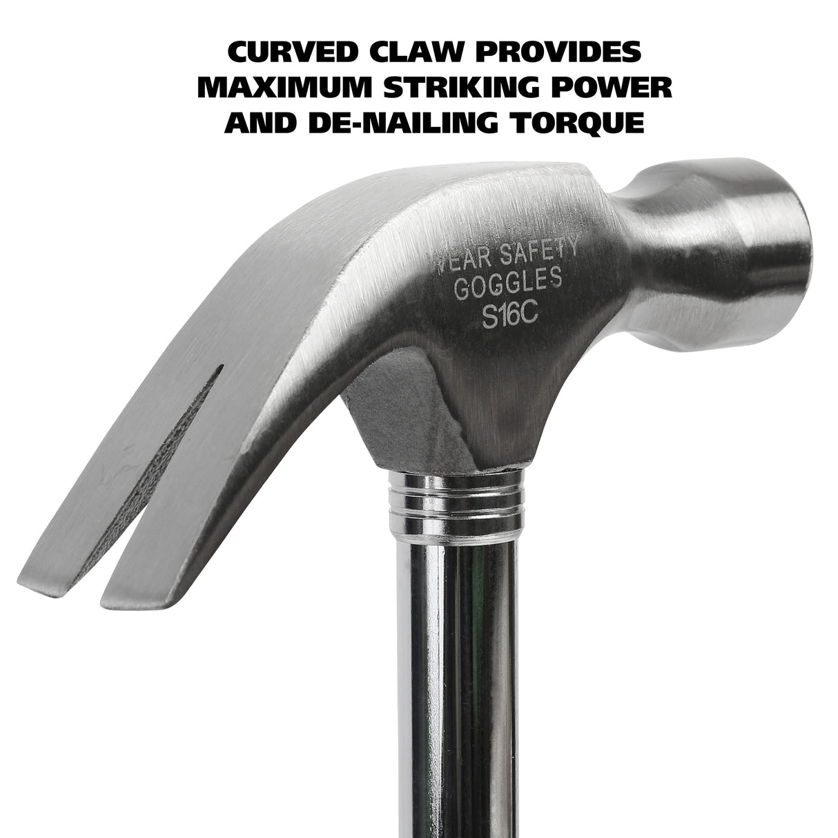 GreatNeck S16C Steel Curved Claw Hammer (16 Oz.) Additional Image 2