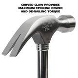 GreatNeck S16C Steel Curved Claw Hammer (16 Oz.) Additional Image 2