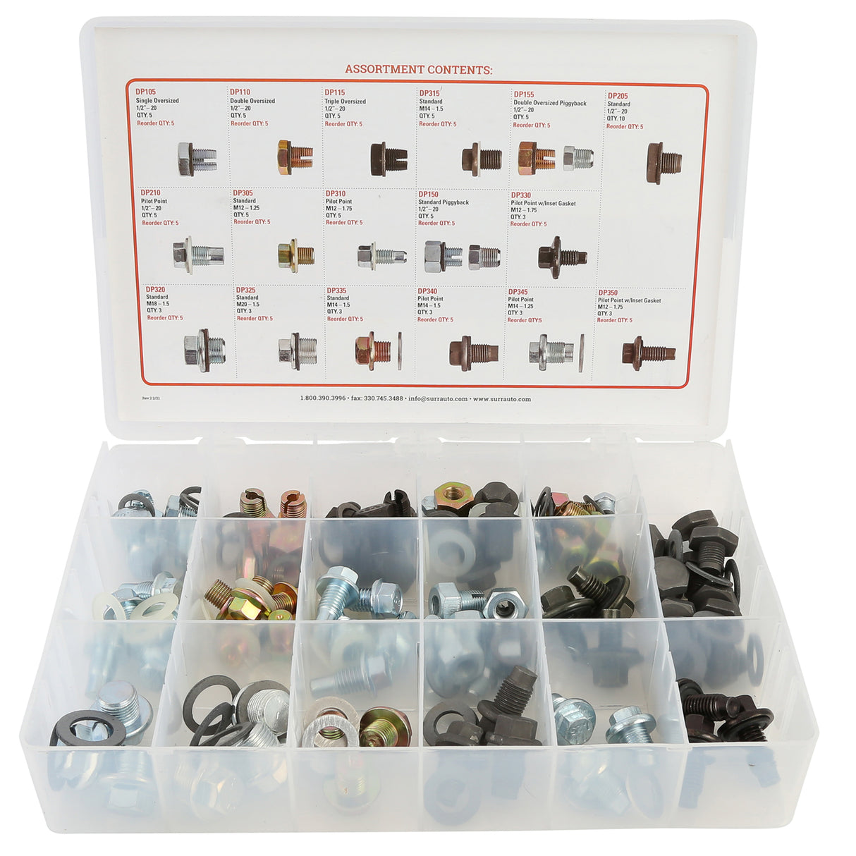 SUR&R DP454 Oil Drain Plug Assortment Additional Image 2