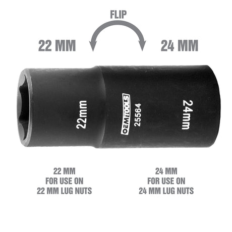 OEMTOOLS 25564 22 x 24 mm Flip Socket Additional Image 1