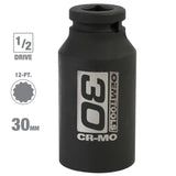 OEMTOOLS 24714 1/2in. Drive 12 Pt. Axle Nut Socket (30 mm) Additional Image 1