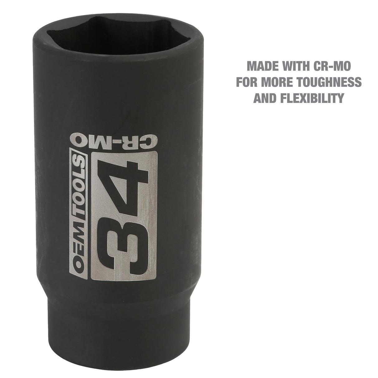 OEMTOOLS 25205 1/2 Inch Drive Axle Nut Socket (34 mm) Additional Image 2