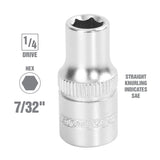 OEMTOOLS 22223 1/4 Inch Drive 6 Pt. Socket (7/32 Inch) Additional Image 1