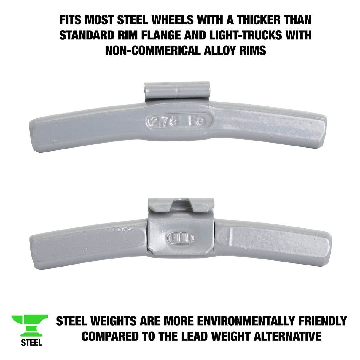 OEMTOOLS 23286 2.75 Oz. T Style Steel Wheel Weight - 1 Box of 25 Additional Image 1