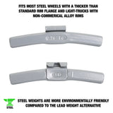 OEMTOOLS 23286 2.75 Oz. T Style Steel Wheel Weight - 1 Box of 25 Additional Image 1