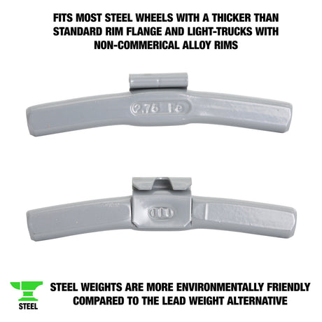 OEMTOOLS 23286 2.75 Oz. T Style Steel Wheel Weight - 1 Box of 25 Additional Image 1