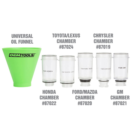 OEMTOOLS 87039 Universal Direct Fit Oil Funnel Set Additional Image 1