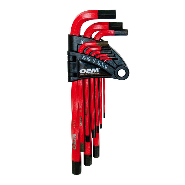OEMTOOLS 24264 9 Piece Twisted Handle Hex Key Set (SAE) Main Image