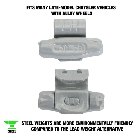 OEMTOOLS 23245 0.50 Oz. LH Style Steel Wheel Weigh - 1 Box of 25 Additional Image 1