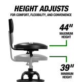 OEMTOOLS 25700 Double Ring Adjustable Stool With Backrest Additional Image 3