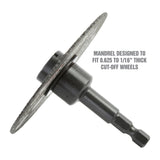 OEMTOOLS 26524 5 Piece Cut Off Wheel Set with Mandrel Additional Image 4