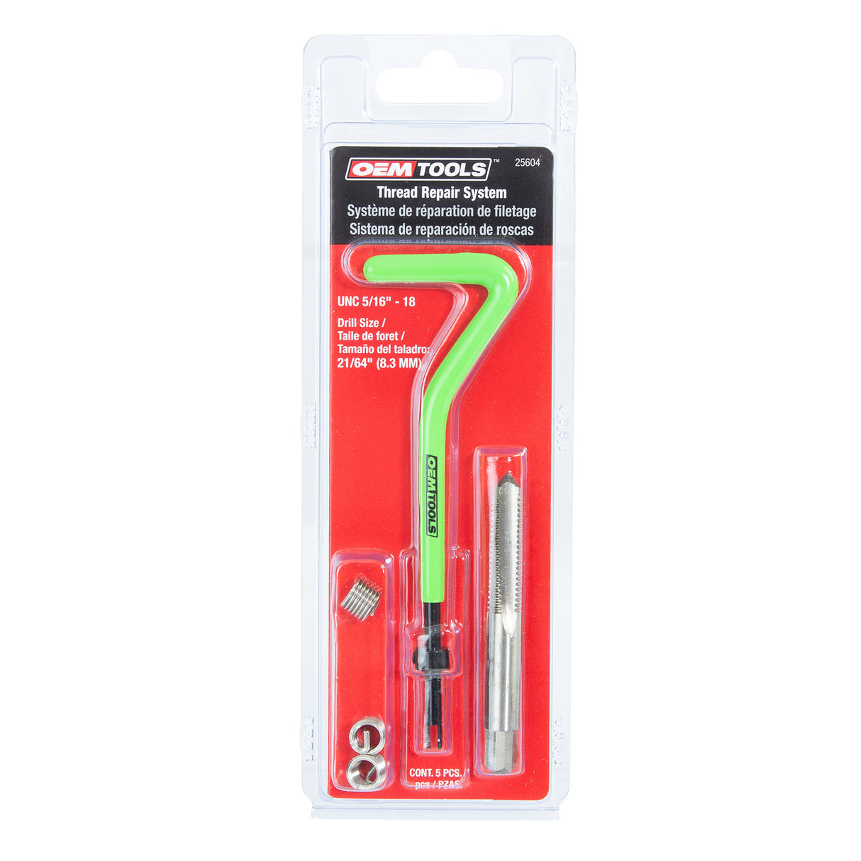 OEMTOOLS 25604 Thread Repair Kit - UNC 5/16in. - 18 Additional Image 4