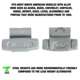 OEMTOOLS 23233 0.75 Oz. AL Style Steel Wheel Weight - 1 Box of 25 Additional Image 1