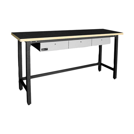 Homak GS00579030 79″ Steel Workbench with 3 Drawers and Wood Top Main Image