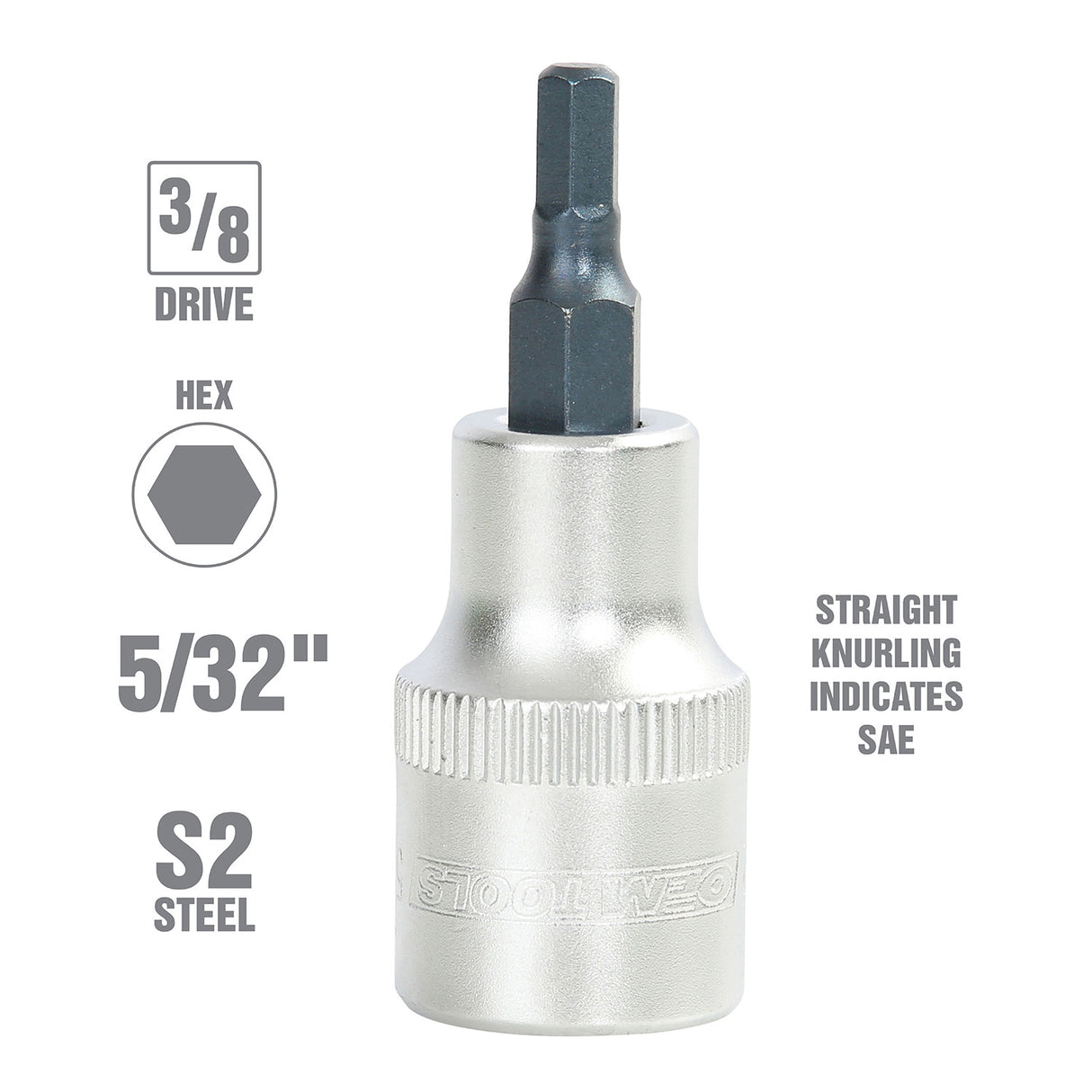OEMTOOLS 22861 3/8 Inch Drive Hex Bit Socket (5/32 Inch) Additional Image 1