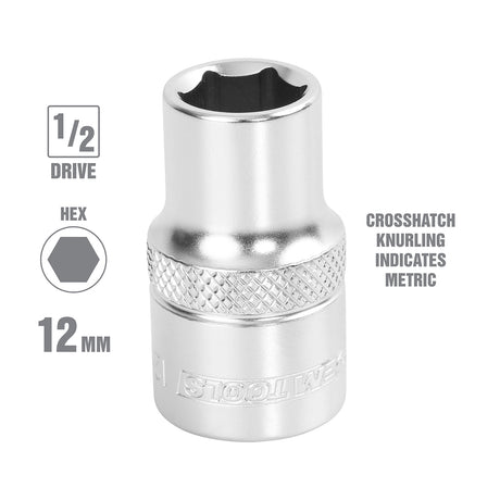 OEMTOOLS 22392 12 mm 1/2 Inch Drive Socket Additional Image 1