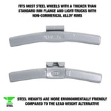 OEMTOOLS 23288 3.0 Oz. T Style Steel Wheel Weight - 1 Box of 25 Additional Image 1