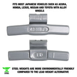 OEMTOOLS 23272 40 gm. FN Style Steel Wheel Weight - 1 Box of 25 Additional Image 1