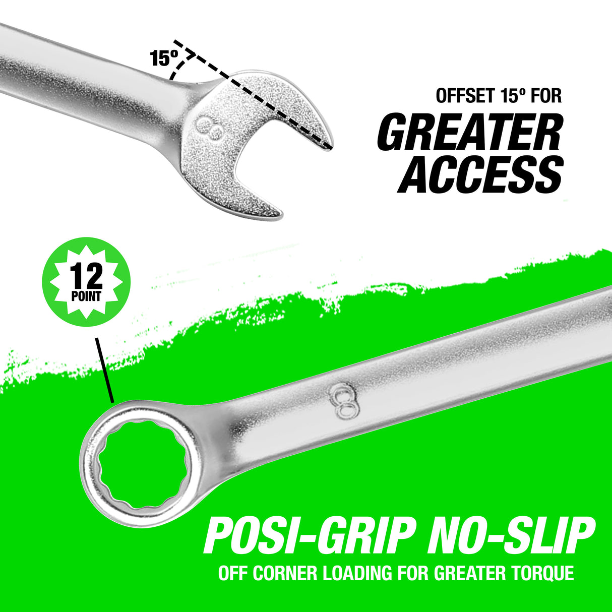 OEMTOOLS 22011 8 mm Metric Combination Wrench Additional Image 3