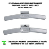 OEMTOOLS 23259 3.0 Oz. P Style Steel Wheel Weight - 1 Box of 25 Additional Image 1