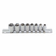 GreatNeck 8-Piece 1/4 Drive Socket Set with Rail - Metric Main Image